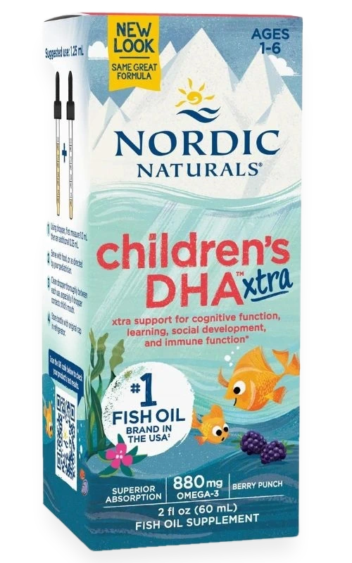 Children's DHA Xtra Fish Oil, 880mg Berry Punch (EAN 768990027253) - 60 ml.