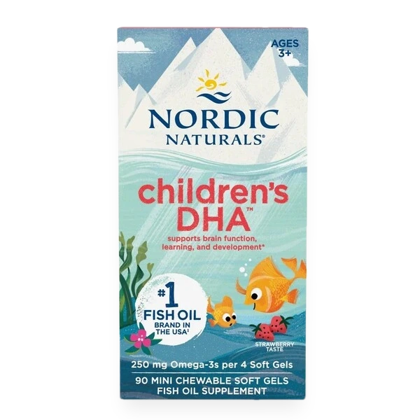 Children's DHA, Strawberry - 90 mini softgels