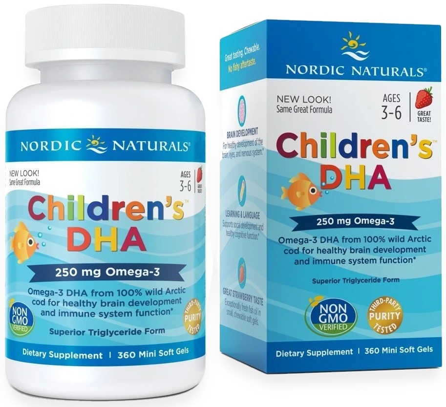 Children's DHA, 250mg Omega-3 Strawberry - 360 mini softgels