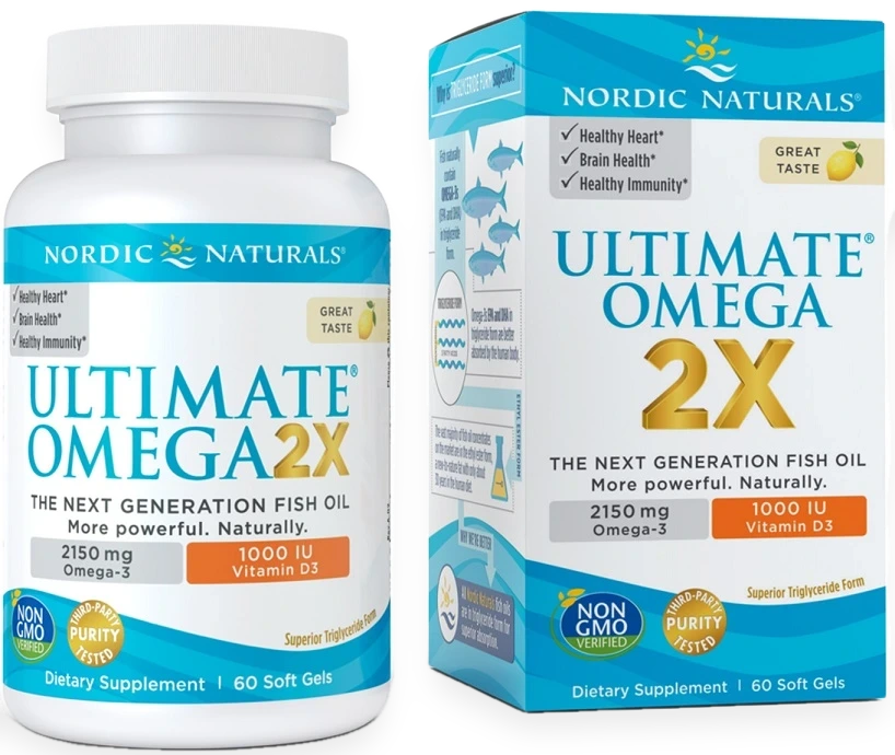 Ultimate Omega 2X with Vitamin D3, 2150mg Lemon - 60 softgels
