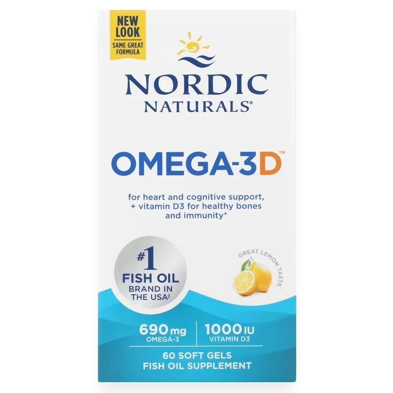 Omega-3D, 690mg Lemon - 60 softgels