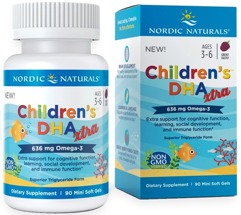 Children's DHA Xtra Fish Oil, 636mg Berry Punch - 90 mini softgels
