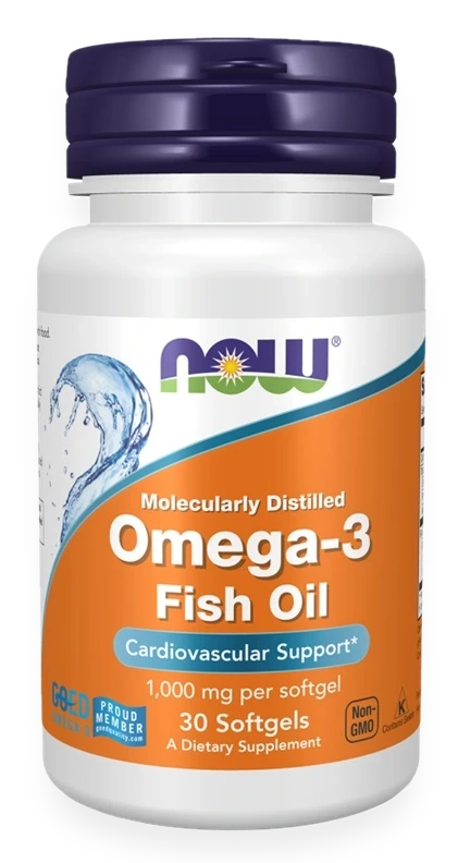 Omega-3 Fish Oil, Molecularly Distilled - 30 softgels