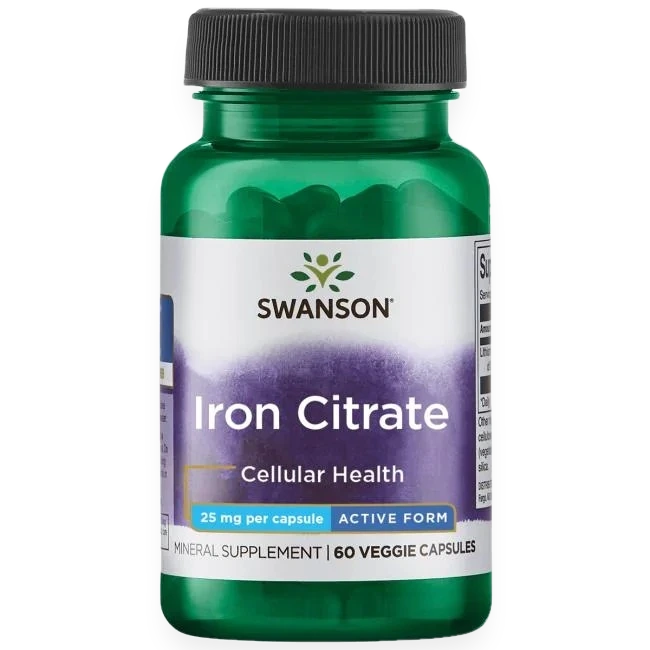 Iron Citrate, 25mg - 60 vcaps