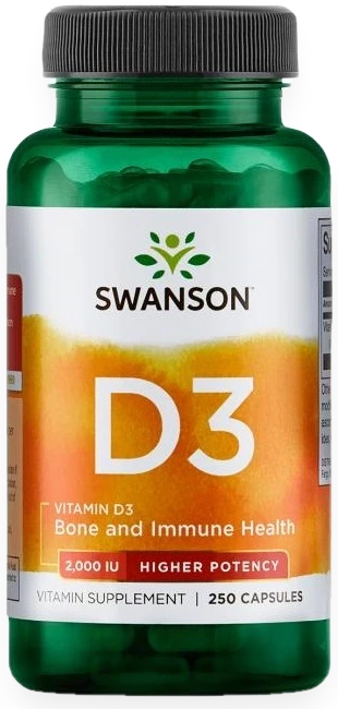 Vitamin D-3, 2000 IU - 250 caps