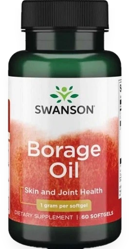 Borage Oil, 1000mg - 60 softgels