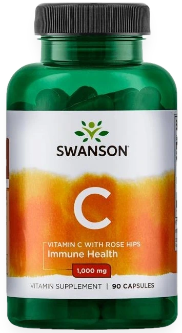 Vitamin C with Rose Hips Extract, 1000mg - 90 caps