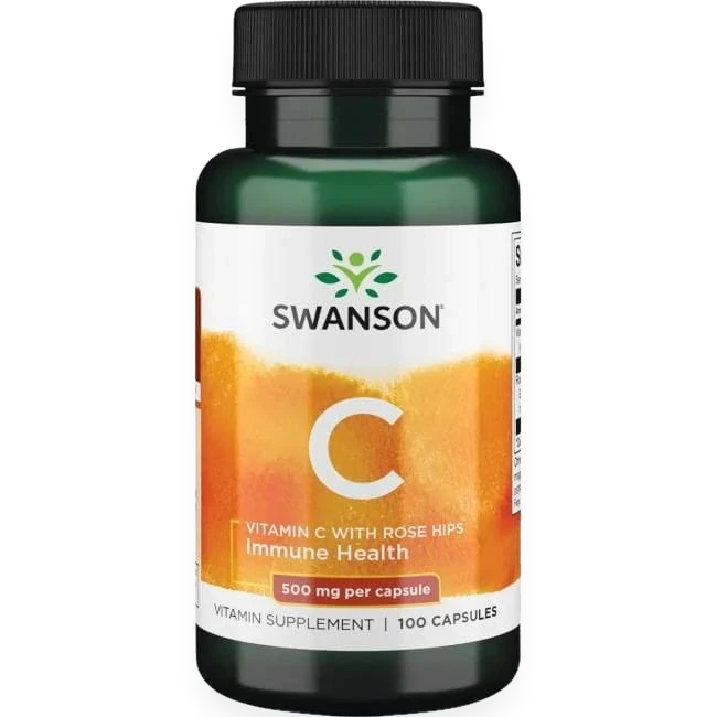 Vitamin C with Rose Hips Extract, 500mg - 100 caps