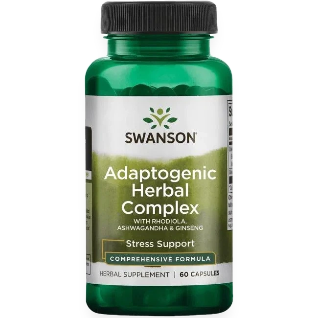 Adaptogenic Herbal Complex with Rhodiola, Ashwagandha & Ginseng - 60 caps