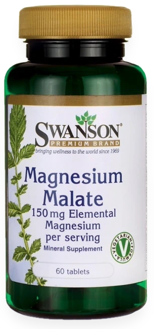 Magnesium Malate, 150mg Elemental Magnesium - 60 tablets