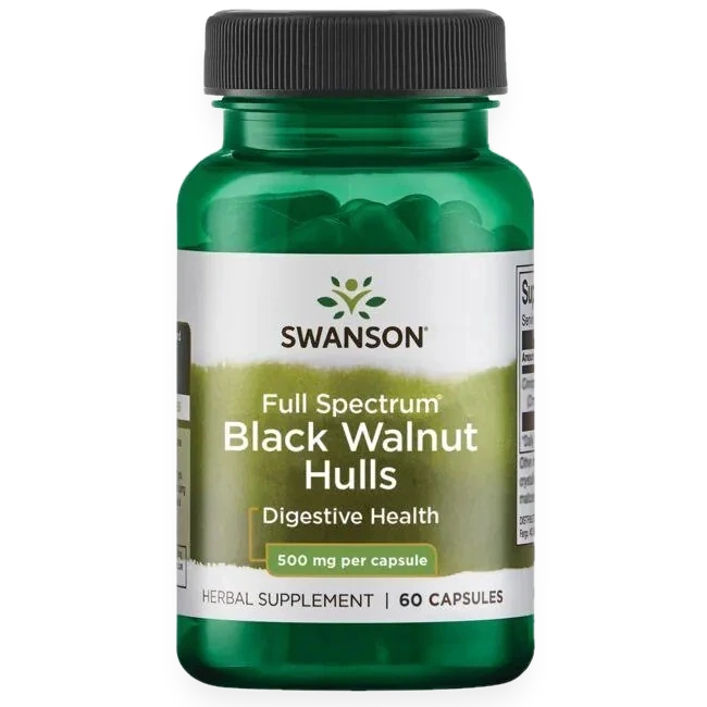 Full Spectrum Black Walnut Hulls, 500mg - 60 caps