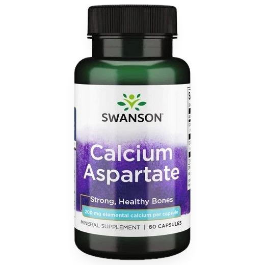 Calcium Aspartate, 200mg Elemental Calcium - 60 caps