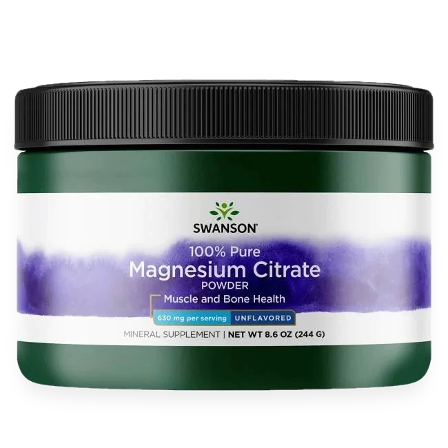 Magnesium Citrate, Powder 630mg - 244 grams