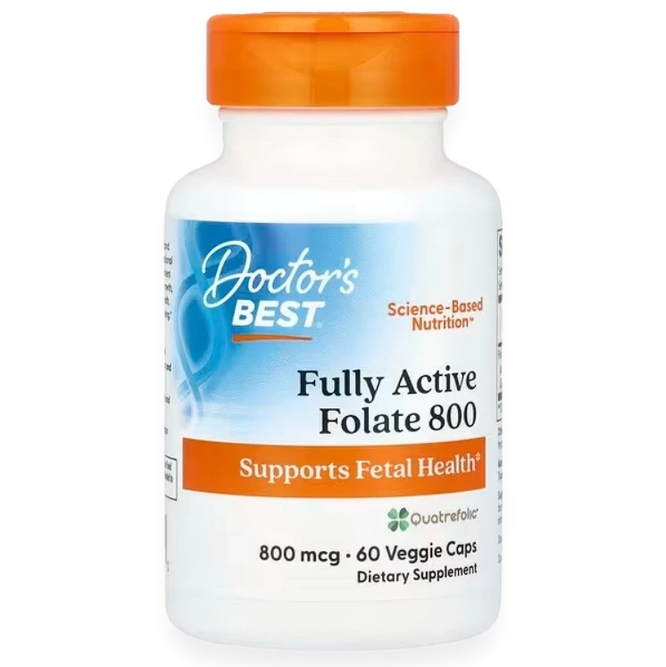 Fully Active Folate 800 with Quatrefolic, 800mcg - 60 vcaps