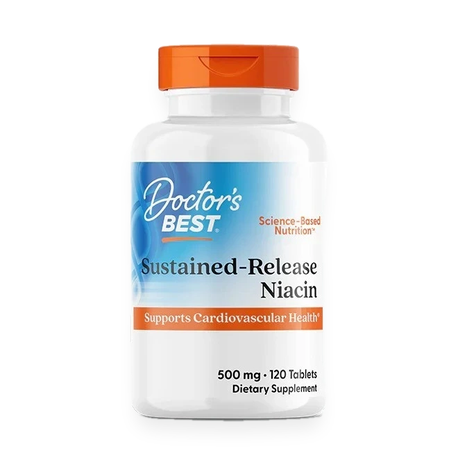 Sustained - Release Niacin, 500mg - 120 tablets