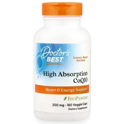 High Absorption CoQ10 with BioPerine, 200mg - 180 vcaps