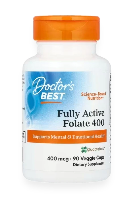 Fully Active Folate 400 with Quatrefolic, 400mcg - 90 vcaps