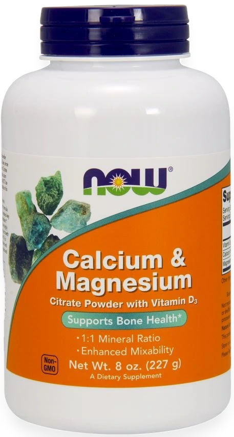Calcium & Magnesium, Citrate Powder with Vitamin D3 - 227 grams