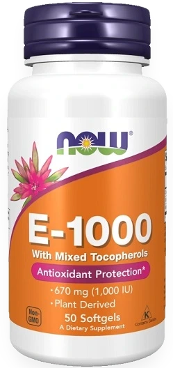 Vitamin E-1000 - Natural (Mixed Tocopherols) - 50 softgels