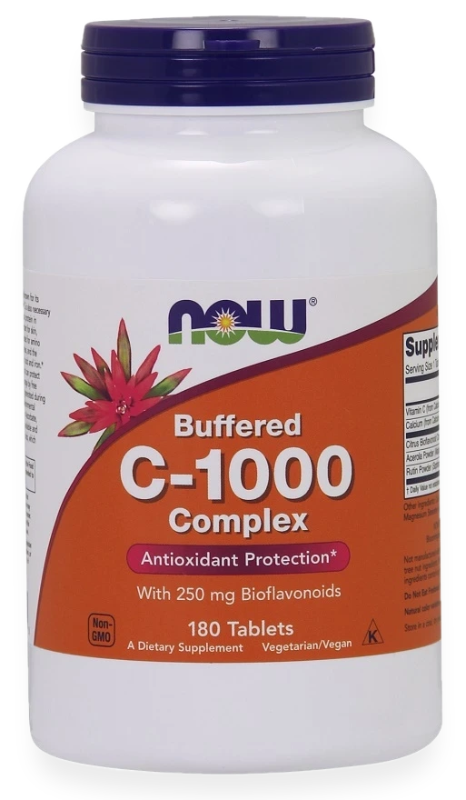 Vitamin C-1000 Complex - Buffered with 250mg Bioflavonoids - 180 tablets