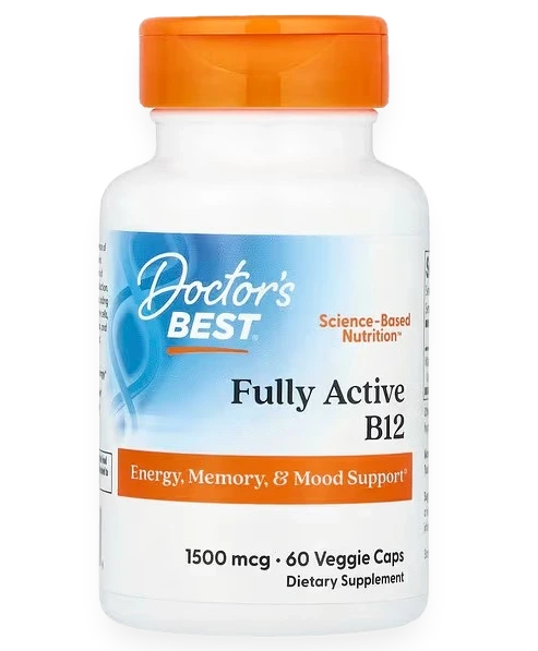 Fully Active B12, 1500mcg - 60 vcaps