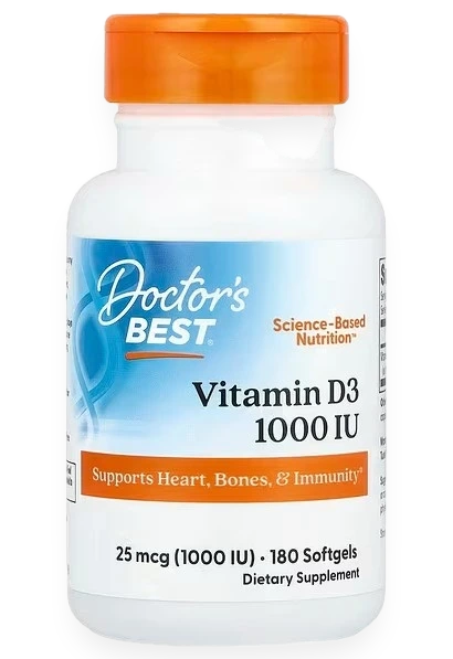 Vitamin D3, 1000 IU - 180 softgels