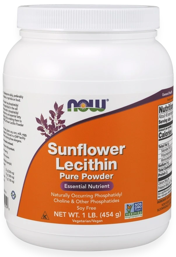 Sunflower Lecithin, Pure Powder - 454 grams