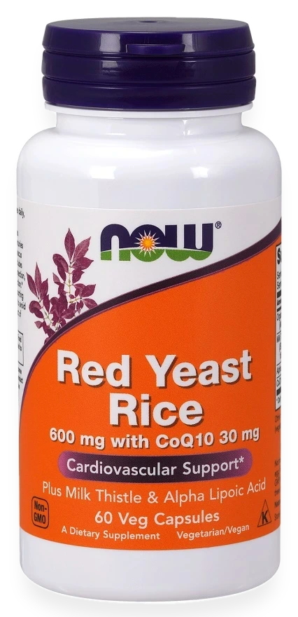 Red Yeast Rice with CoQ10, 600mg - 60 vcaps