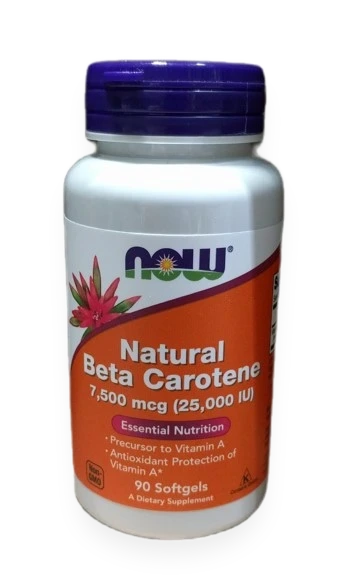 Beta Carotene Natural, 7 500 mcg (25 000 IU) - 90 softgels