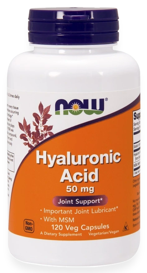 Hyaluronic Acid with MSM, 50mg - 120 vcaps