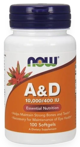 Vitamin A & D, 10000/400 IU - 100 softgels