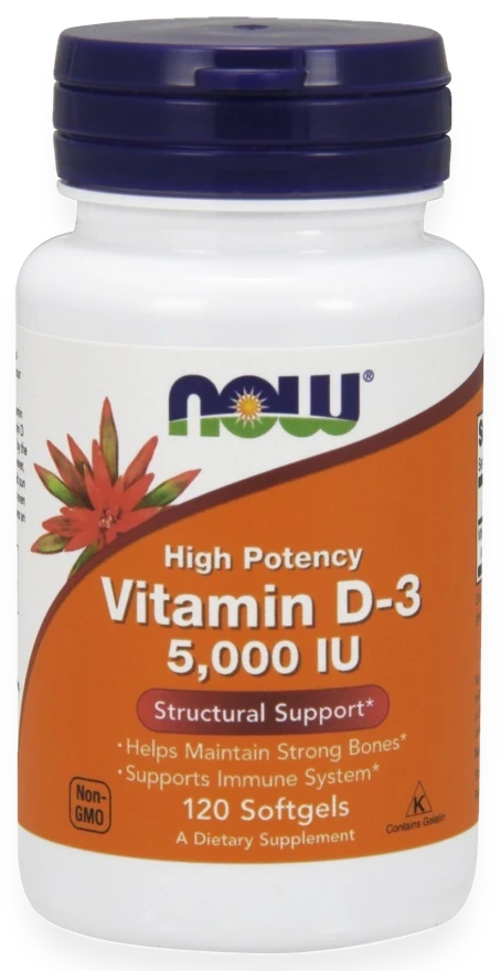 Vitamin D-3, 5000 IU - 120 softgels