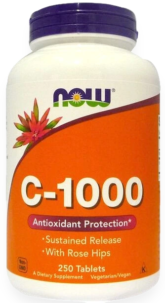 Vitamin C-1000 with Rose Hips - Sustained Release - 250 tablets