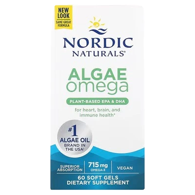 Algae Omega, 715mg Omega 3 - 60 softgels