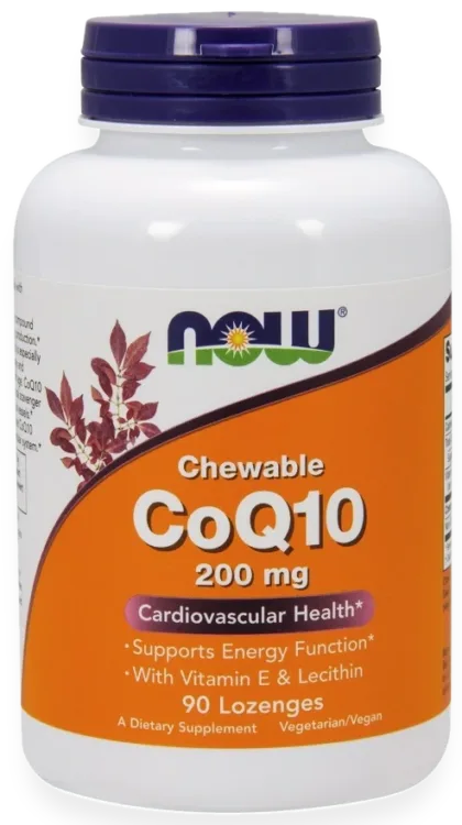 CoQ10 with Lecithin & Vitamin E, 200mg (Chewable) - 90 lozenges