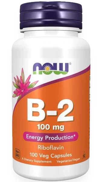 Vitamin B-2 Riboflavin, 100mg - 100 vcaps