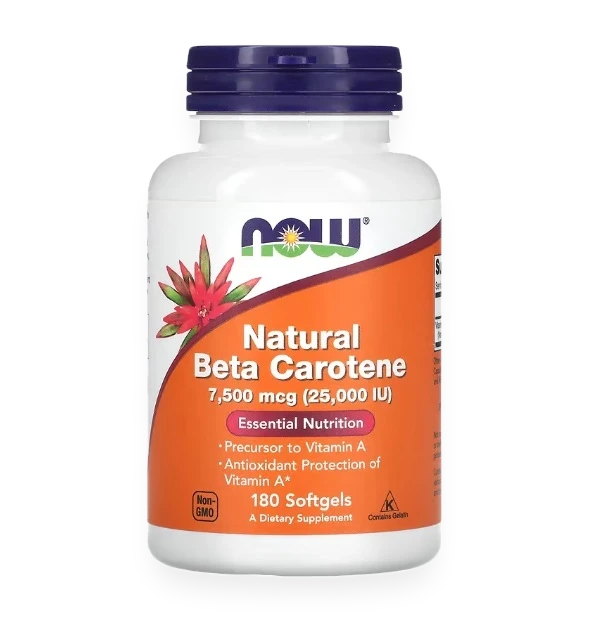 Beta Carotene Natural, 25 000 IU - 180 softgels