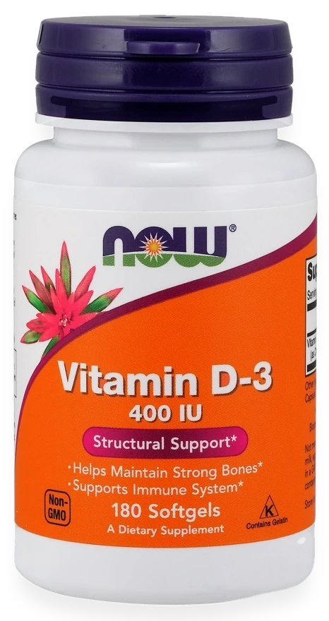 Vitamin D-3, 400 IU - 180 softgels