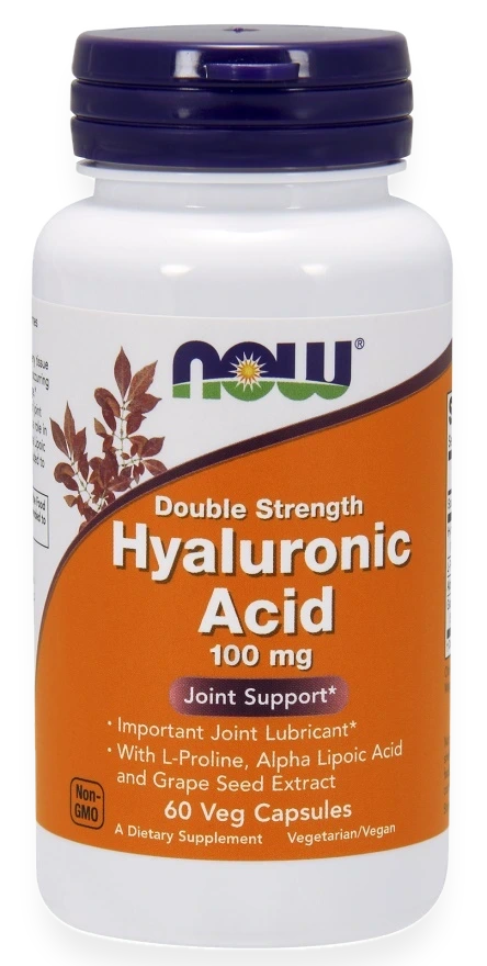 Hyaluronic Acid, 100mg Double Strength - 60 vcaps