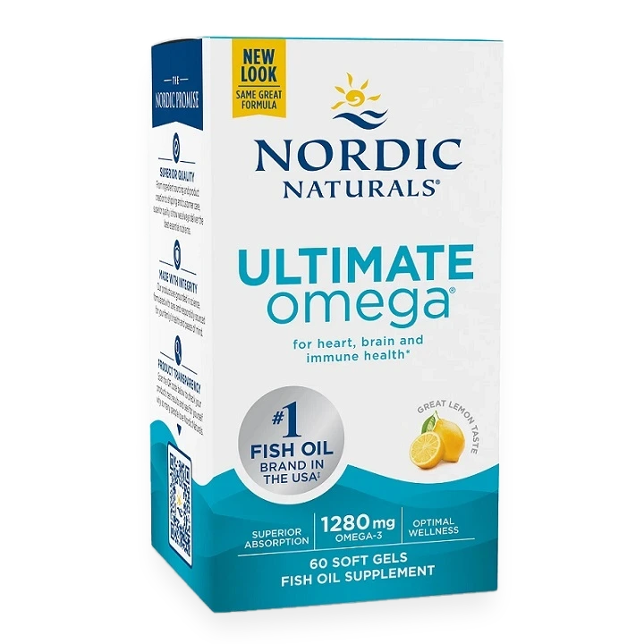 Ultimate Omega, 1280mg Lemon (EAN 768990017902) - 60 softgels
