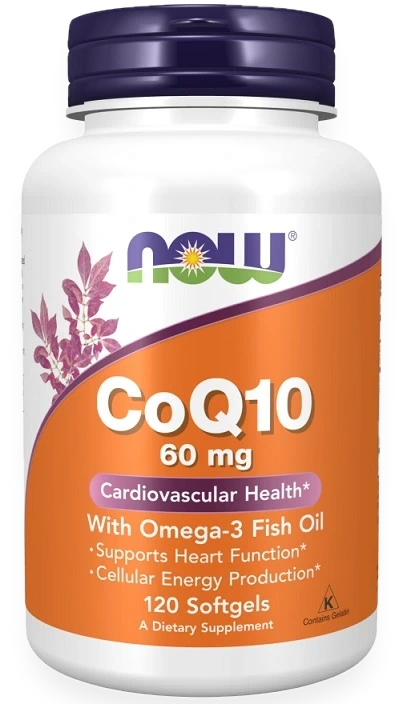 CoQ10 with Omega-3, 60mg - 120 softgels