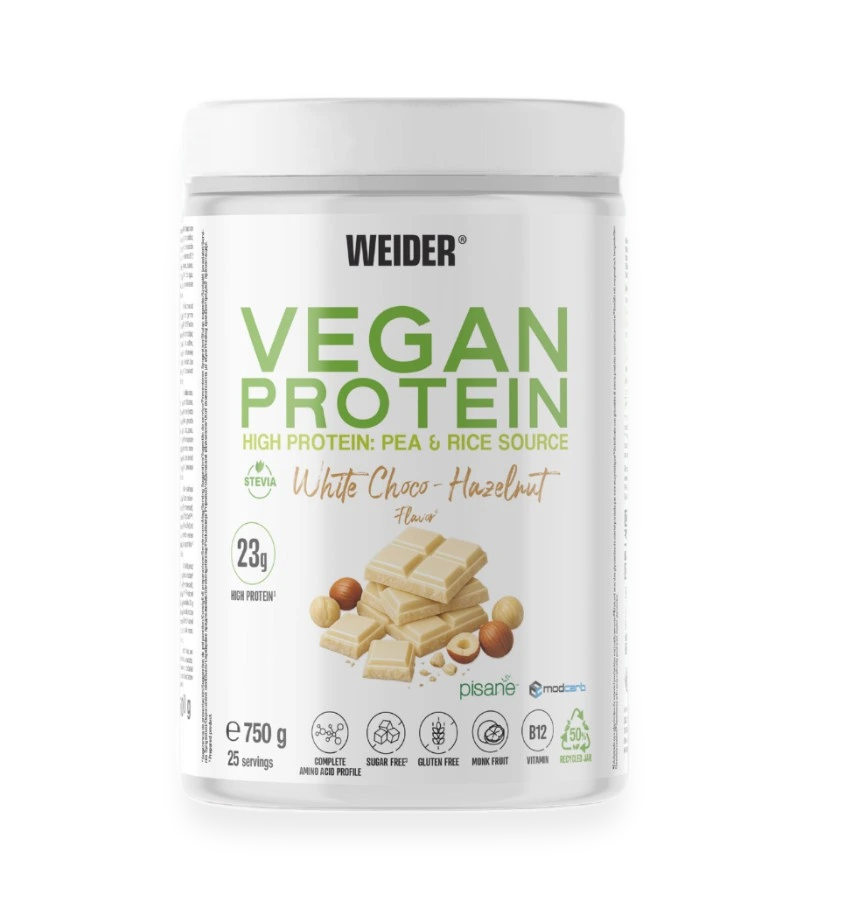 Vegan Protein, White Choco-Hazelnut - 750 grams