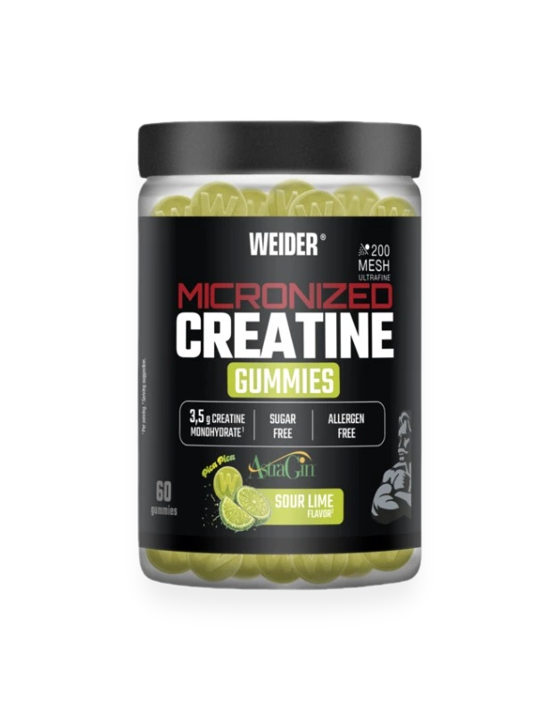 Micronized Creatine Gummies, Sour Lime - 60 gummies