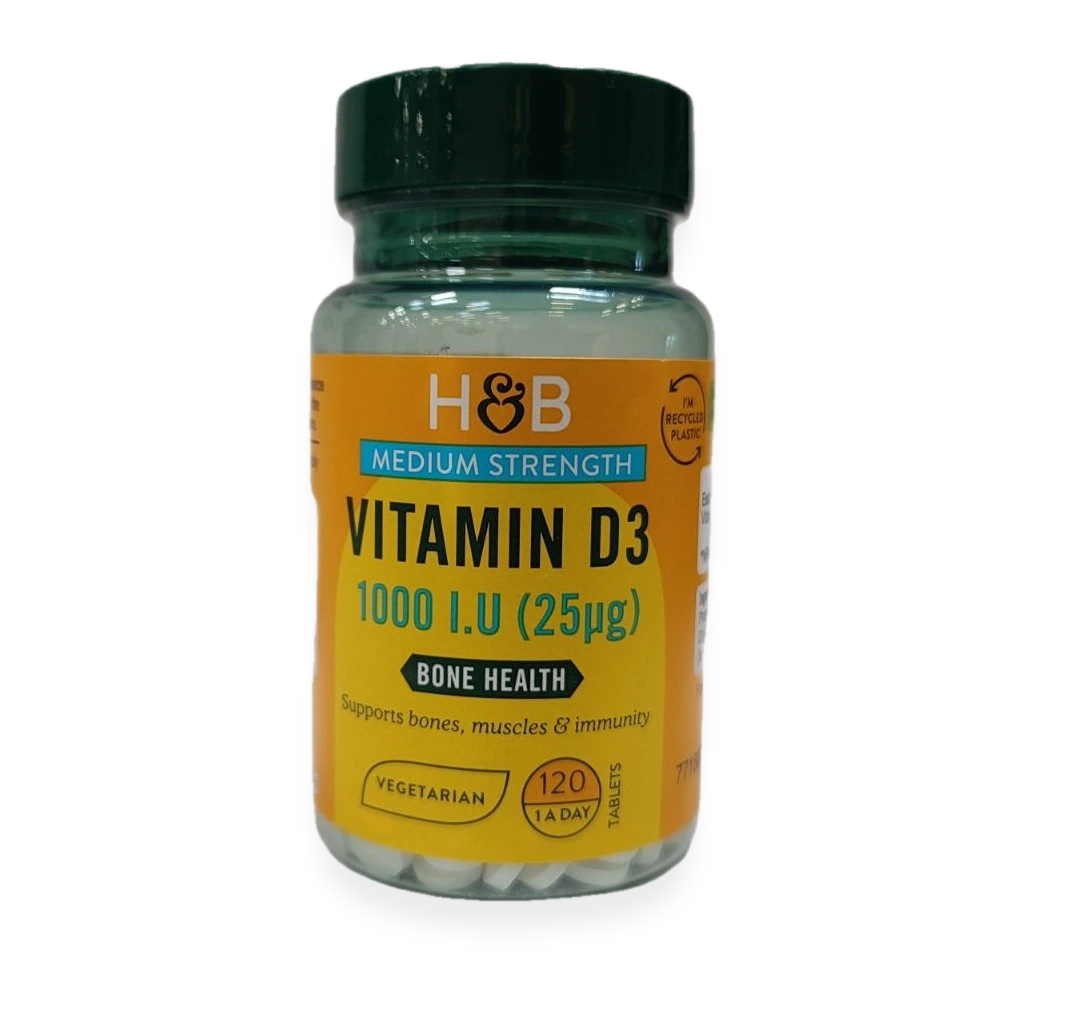 Vitamin D3, 25mcg - 120 tablets
