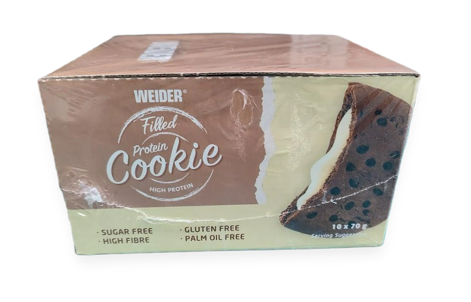 Filled Protein Cookie, Chocolate-Vanilla - 10 x 70g