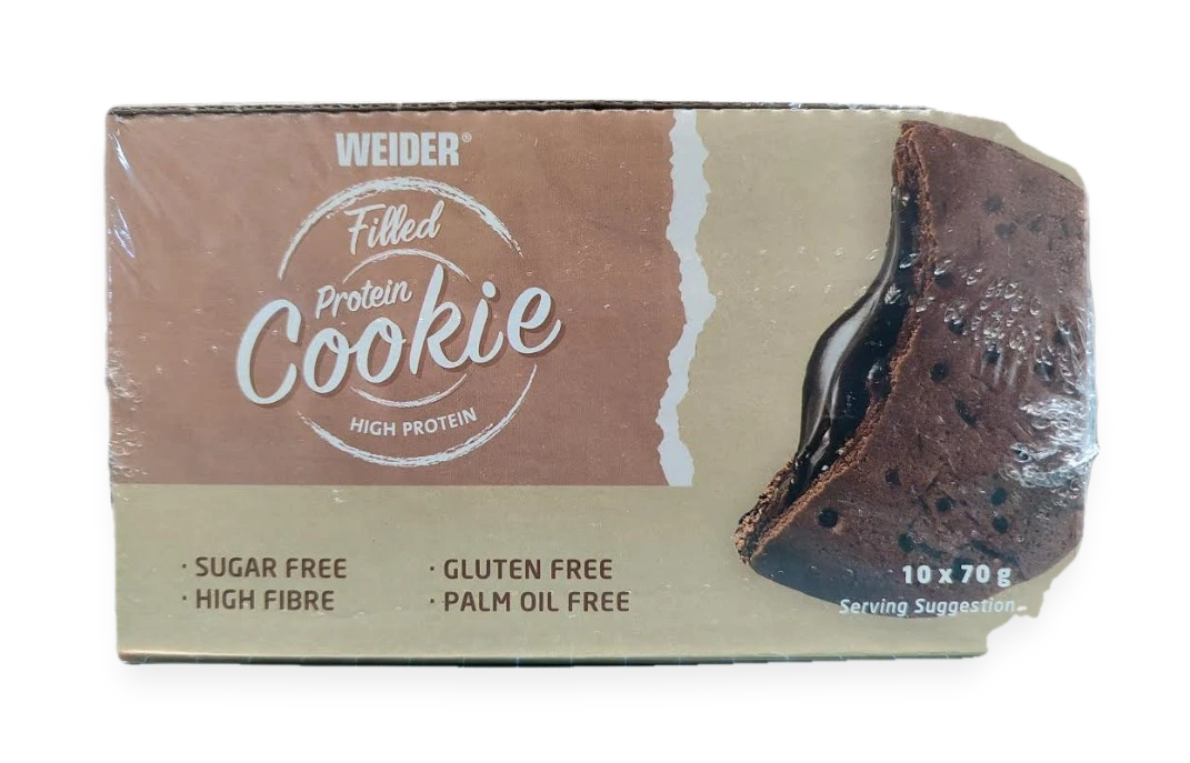 Filled Protein Cookie, Triple Chocolate - 10 x 70g