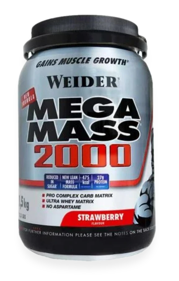 Mega Mass 2000, Strawberry - 1500 grams
