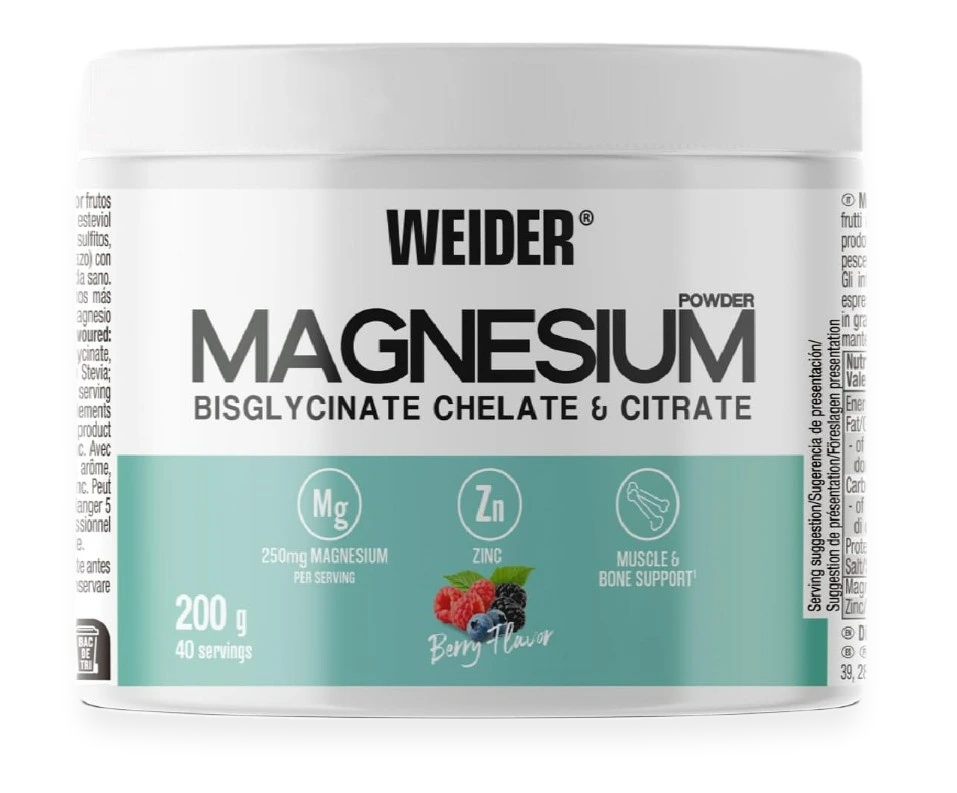 Magnesium Bisglycinate Chelate & Citrate, Berry - 200 grams