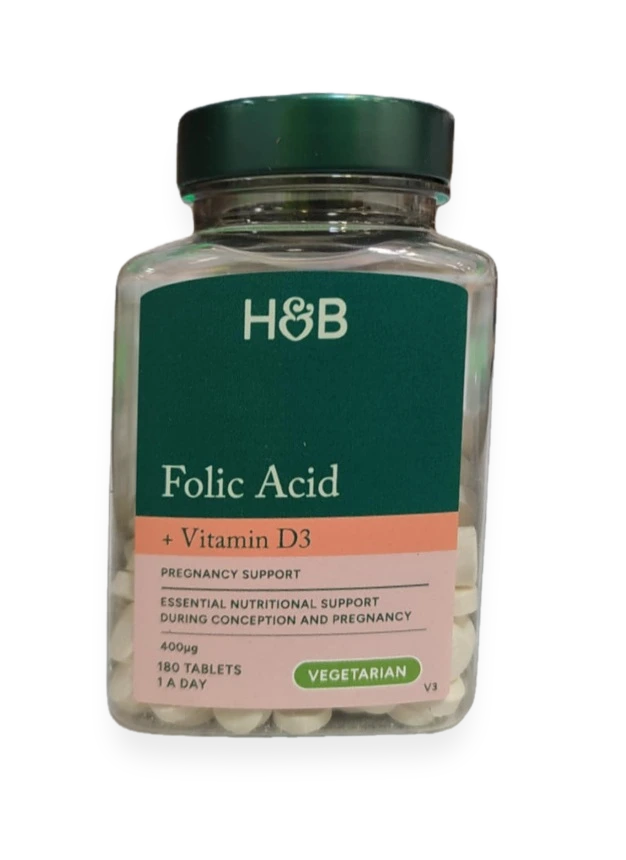 Folic Acid + Vitamin D3 - 180 tablets