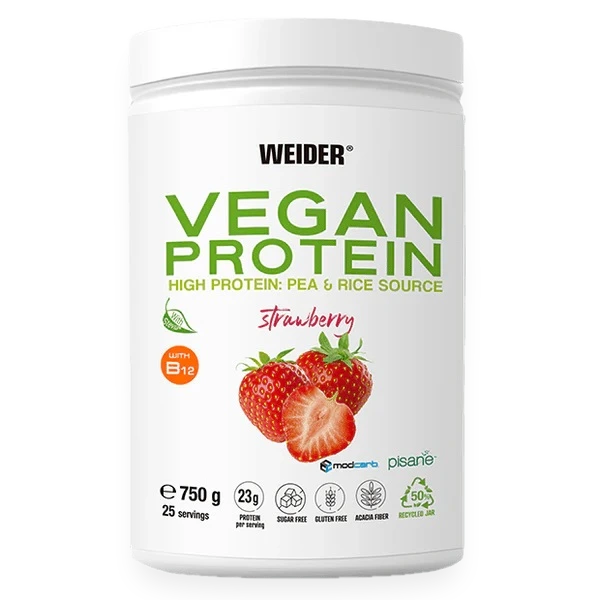 Vegan Protein, Strawberry - 750 grams
